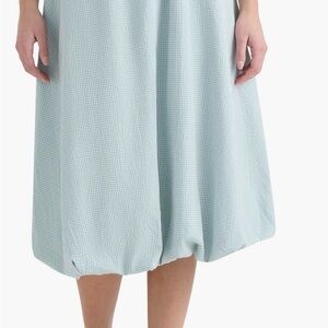 NWT Hunter Green Gingham Drawstring Skirt